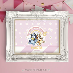 Imagen de Kit imprimible Bluey arcoiris Rosa