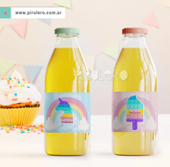Kit Imprimible Pop it - Fidget toy - Helado y arcoiris - Pirulero