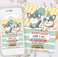 Imagen de Kit Imprimible perritos cachorros bulldog