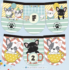 Kit Imprimible perritos cachorros bulldog en internet