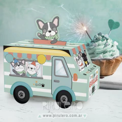 Caja Camioncito Cachorros Perritos Bulldog