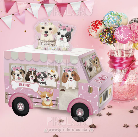 Kit Imprimible perritos cachorros, flores y arcoiris