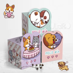 Kit Imprimible Perros y gatos - San valentín