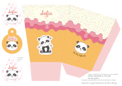 Imagen de Kit imprimible panda, helado y sandia
