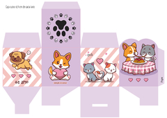 Kit Imprimible Perros y gatos - San valentín - Pirulero