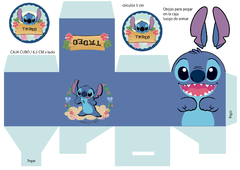 Imagen de Kit imprimible Stitch celeste y azul