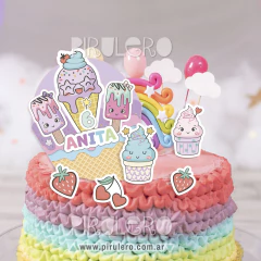 Kit imprimible Helados, heladitos rosa y lila pastel - Pirulero