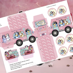 Caja Camioncito Bluey Rosa - comprar online