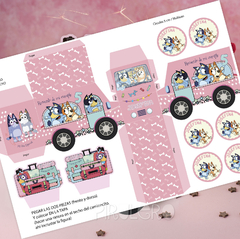 Kit imprimible Bluey Rosa - comprar online