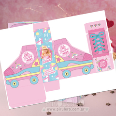 Kit imprimible Barbie Rosa Patines y Rollers - comprar online