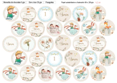 Kit imprimible El Principito estilo Vintage Celeste on internet