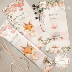 Imagem do Kit Imprimible Sweet Fox Claire _ Coleccion Bosque Vintage