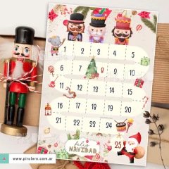 Calendario de adviento Cascanueces Navidad