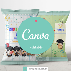 Chip Bag imprimible Egresaditos Dundes_Canva editable - comprar online