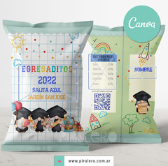 Chip Bag imprimible Egresaditos Dundes_Canva editable en internet