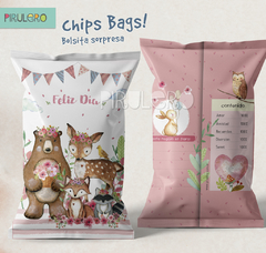 Combo Chip Bag + cajita + papel A4 Bosque encantado 1 - comprar online