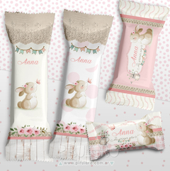 Imagen de Kit Imprimible Conejita Acuarela rosa