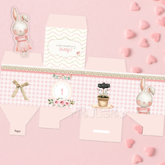 Kit Imprimible Conejita Sara_Vestido rosa - comprar online