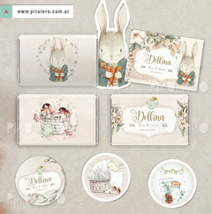 Image of Kit Imprimible Conejito Toni _ Coleccion Bosque Vintage