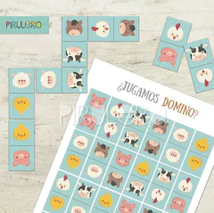 Domino Imprimible - Granja