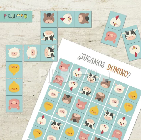 Domino Imprimible - Granja