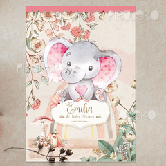 Kit Imprimible Annie Elefante de Acuarela _ Coleccion Bosque Vintage - Pirulero