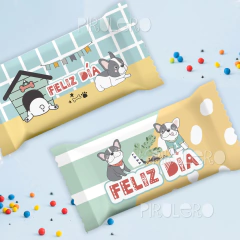 Kit Imprimible Feliz Día perritos cachorros bulldog en internet