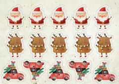 Kit Imprimible Navidad, Papá Noel y sus amigos - Pirulero