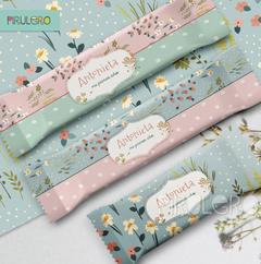 Kit Imprimible Flores de primavera - primer año - candy bar - baby shower - pirulero imprimibles