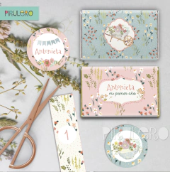 Kit Imprimible Flores de primavera - primer año - candy bar - baby shower - pirulero imprimibles