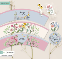 Image of Kit Imprimible Amigas_Flores del bosque