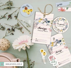 Kit Imprimible Amigas_Flores del bosque - Pirulero