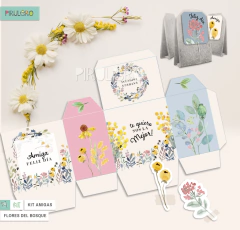 Kit Imprimible Amigas_Flores del bosque - online store