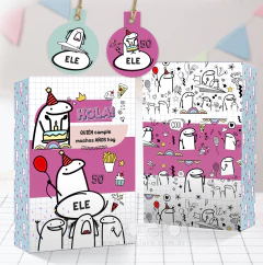 Kit imprimible Flork Rosa Deformito - comprar online
