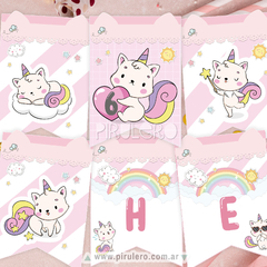 Kit Imprimible Gatito Unicornio en internet