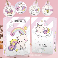 Kit Imprimible Gatito Unicornio - Pirulero