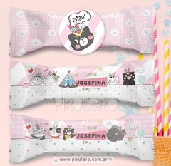 Kit imprimible Gatitos tribal rosa en internet