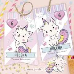 Kit Imprimible Gatito Unicornio - tienda online