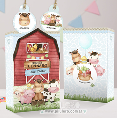 Kit Imprimible Animales de la granja celeste - comprar online