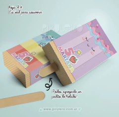 Kit imprimible Helados, heladitos rosa y lila pastel