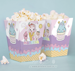 Kit imprimible Helados, heladitos rosa y lila pastel en internet