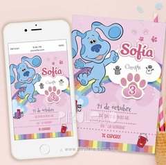 Imagen de Kit imprimible Las Pistas de Blue Rosa_Blue's Clues