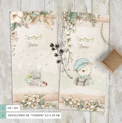 Kit Imprimible Oso Jamie _ Coleccion Bosque Vintage - Pirulero