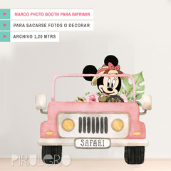 Marco Photo Booth Minnie Safari Jeep Rosa Para Imprimir - buy online
