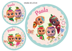Kit imprimible Bebés llorones Tutti Frutti, cry babies - loja online