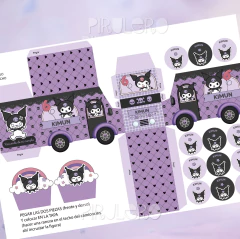Kit Imprimible Kuromi lila y violeta en internet