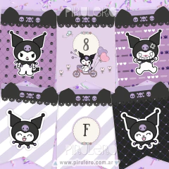 Imagen de Kit Imprimible Kuromi lila y violeta
