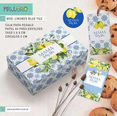 Mini kit Cajita de regalo día de la madre - Limones Blue Tile