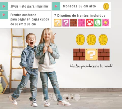 Figuras Para Imprimir En Cubos Mario Bross