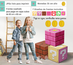 Figuras Para Imprimir En Cubos Mario Bross - comprar online